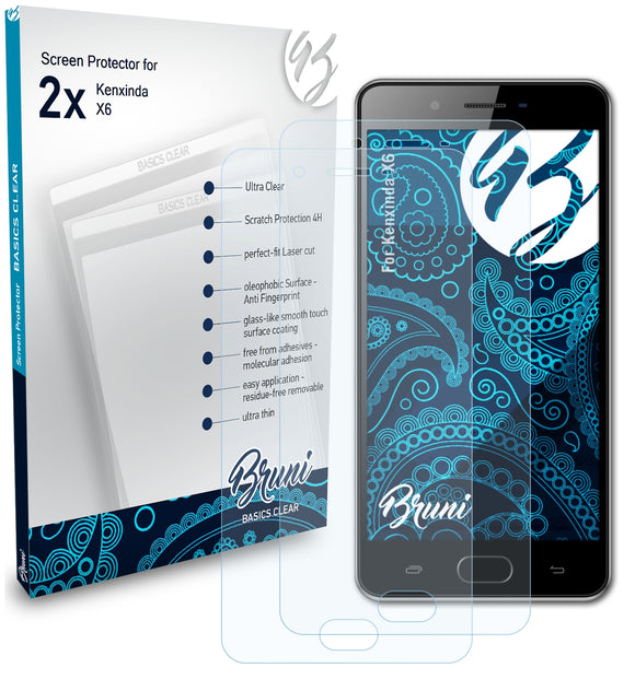 Bruni Basics-Clear Displayschutzfolie für Kenxinda X6