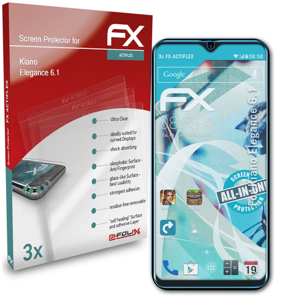 atFoliX FX-ActiFleX Displayschutzfolie für Kiano Elegance 6.1