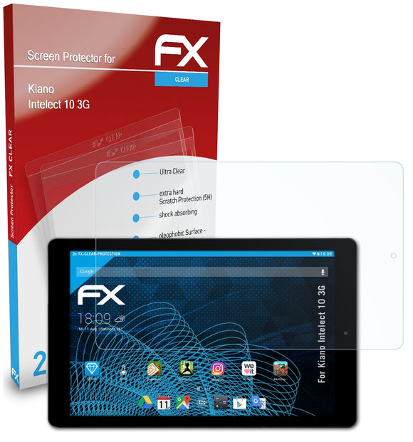 atFoliX FX-Clear Schutzfolie für Kiano Intelect 10 3G
