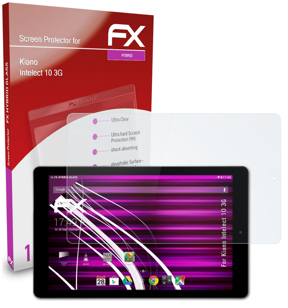 atFoliX FX-Hybrid-Glass Panzerglasfolie für Kiano Intelect 10 3G