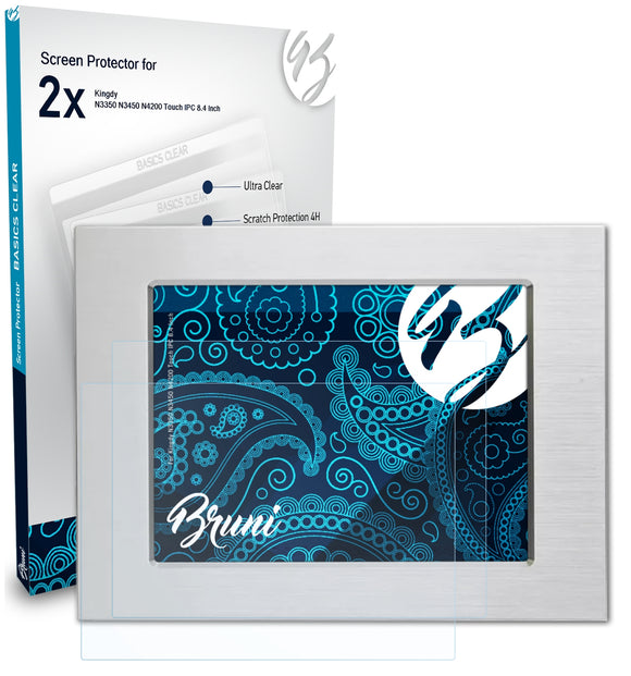 Bruni Basics-Clear Displayschutzfolie für Kingdy N3350 N3450 N4200 Touch IPC (8.4 Inch)