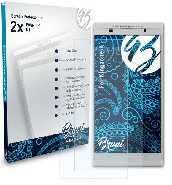 Bruni Basics-Clear Displayschutzfolie für Kingzone K1
