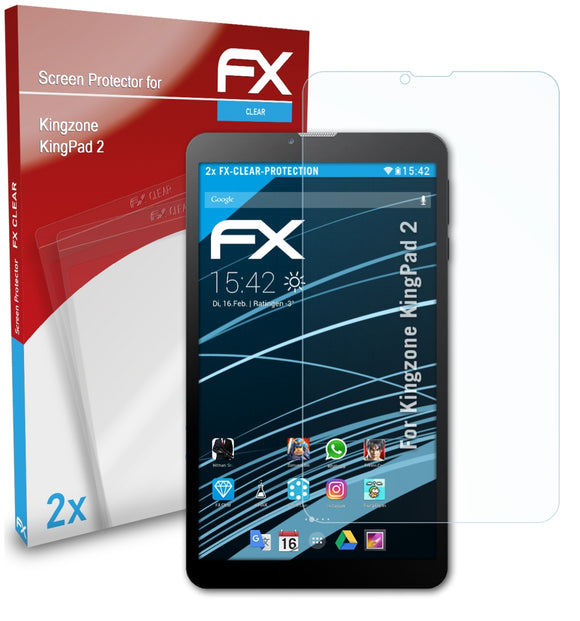 atFoliX FX-Clear Schutzfolie für Kingzone KingPad 2