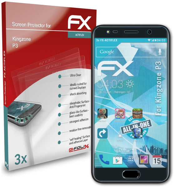 atFoliX FX-ActiFleX Displayschutzfolie für Kingzone P3
