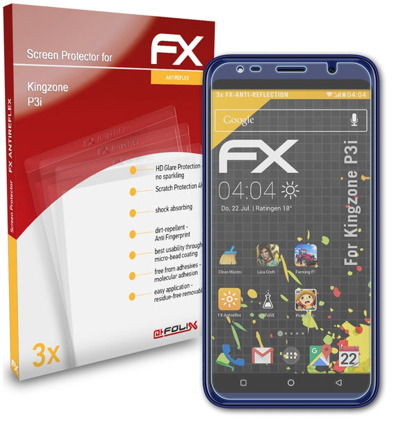 atFoliX FX-Antireflex Displayschutzfolie für Kingzone P3i