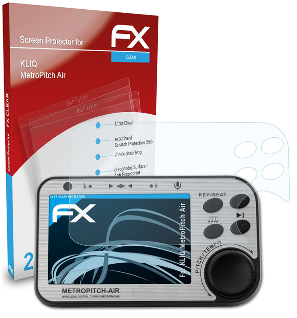 atFoliX FX-Clear Schutzfolie für KLIQ MetroPitch Air
