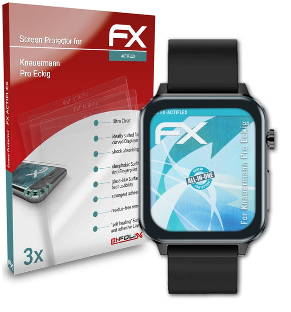 atFoliX FX-ActiFleX Displayschutzfolie für Knauermann Pro Eckig