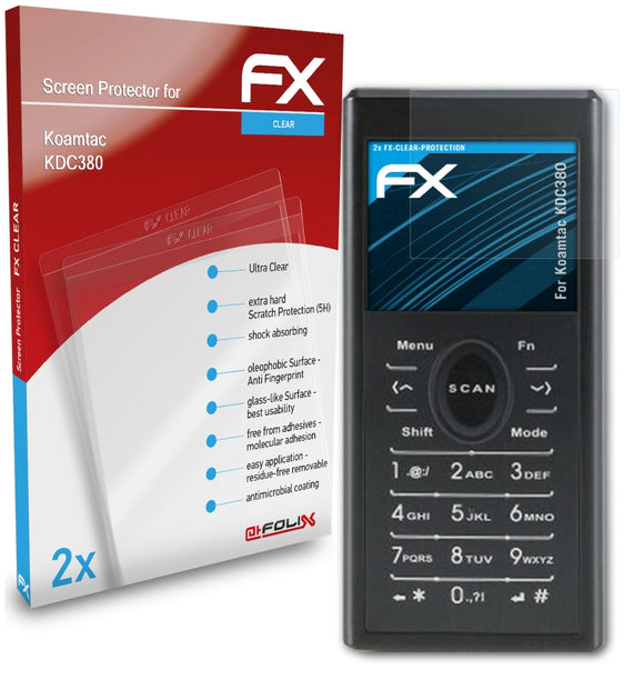 atFoliX FX-Clear Schutzfolie für Koamtac KDC380