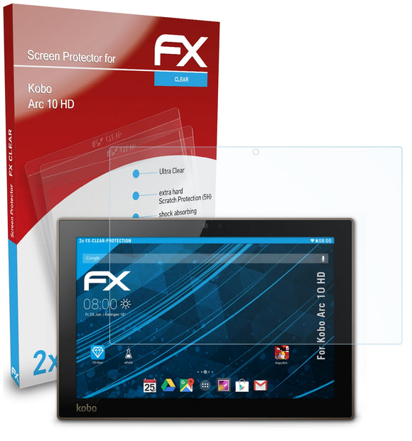 atFoliX FX-Clear Schutzfolie für Kobo Arc 10 HD