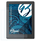 Schutzfolie Bruni kompatibel mit Kobo Aura H2O Edition 2, glasklare (2X)
