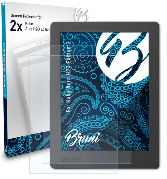Bruni Basics-Clear Displayschutzfolie für Kobo Aura H2O Edition 2