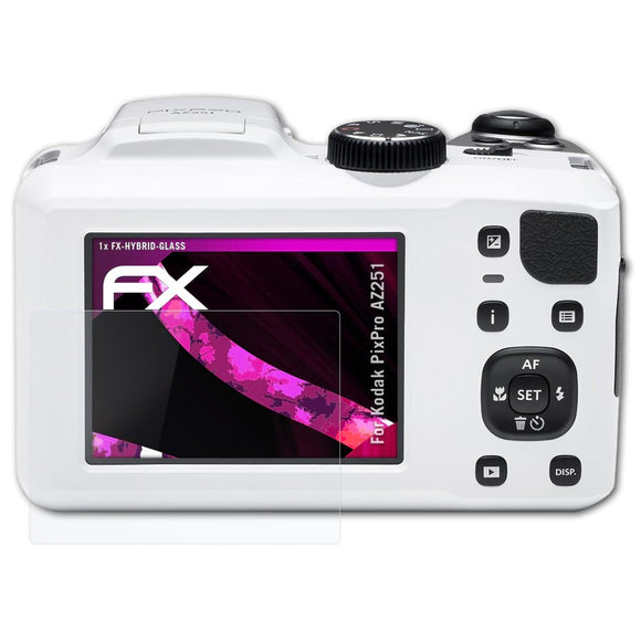 atFoliX FX-Hybrid-Glass Panzerglasfolie für Kodak PixPro AZ251