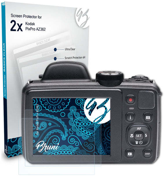 Bruni Basics-Clear Displayschutzfolie für Kodak PixPro AZ362