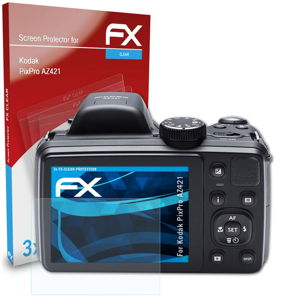 atFoliX FX-Clear Schutzfolie für Kodak PixPro AZ421