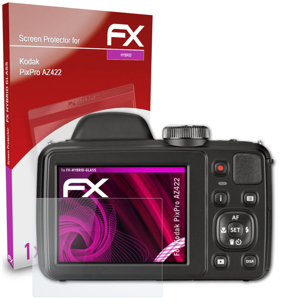 atFoliX FX-Hybrid-Glass Panzerglasfolie für Kodak PixPro AZ422