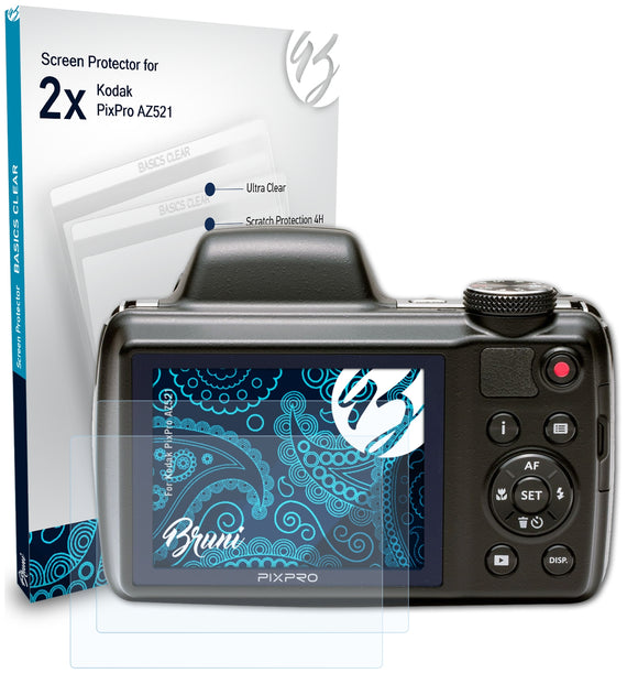 Bruni Basics-Clear Displayschutzfolie für Kodak PixPro AZ521