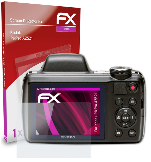 atFoliX FX-Hybrid-Glass Panzerglasfolie für Kodak PixPro AZ521