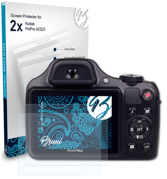 Bruni Basics-Clear Displayschutzfolie für Kodak PixPro AZ522