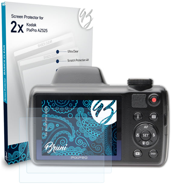 Bruni Basics-Clear Displayschutzfolie für Kodak PixPro AZ525