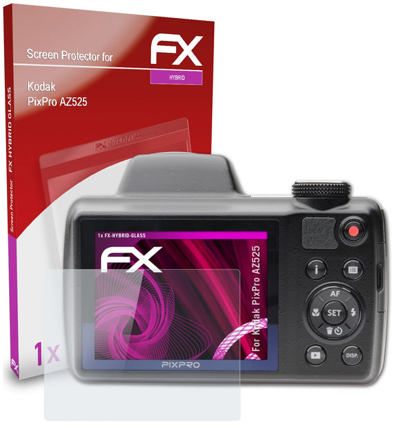 atFoliX FX-Hybrid-Glass Panzerglasfolie für Kodak PixPro AZ525