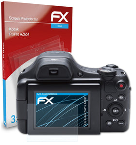 atFoliX FX-Clear Schutzfolie für Kodak PixPro AZ651