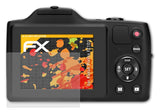 Panzerfolie atFoliX kompatibel mit Kodak PixPro FZ101, entspiegelnde und stoßdämpfende FX (3X)