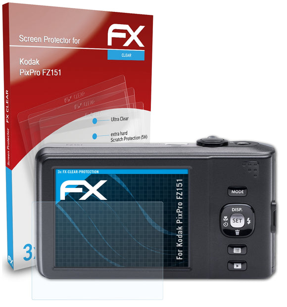 atFoliX FX-Clear Schutzfolie für Kodak PixPro FZ151