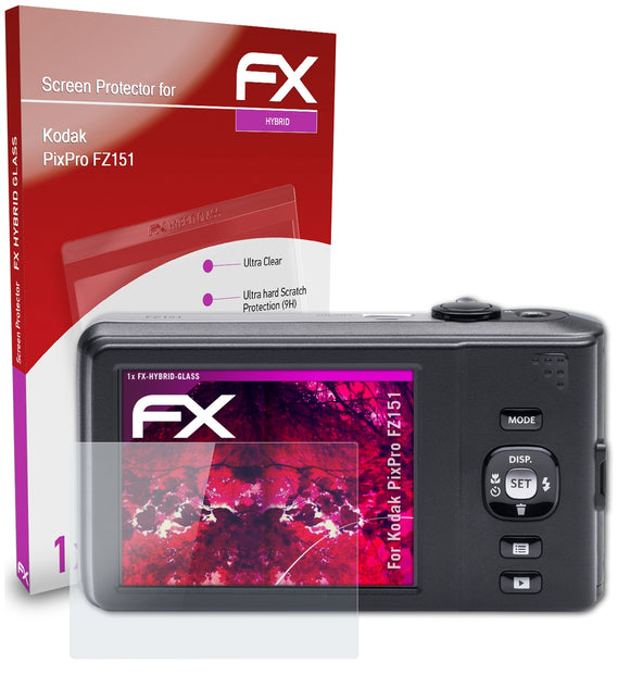 atFoliX FX-Hybrid-Glass Panzerglasfolie für Kodak PixPro FZ151