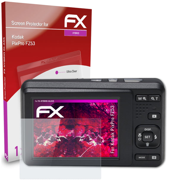atFoliX FX-Hybrid-Glass Panzerglasfolie für Kodak PixPro FZ53