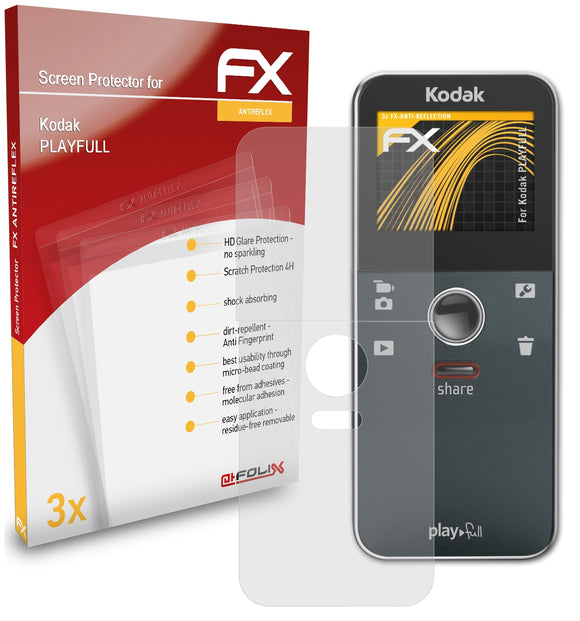 atFoliX FX-Antireflex Displayschutzfolie für Kodak PLAYFULL