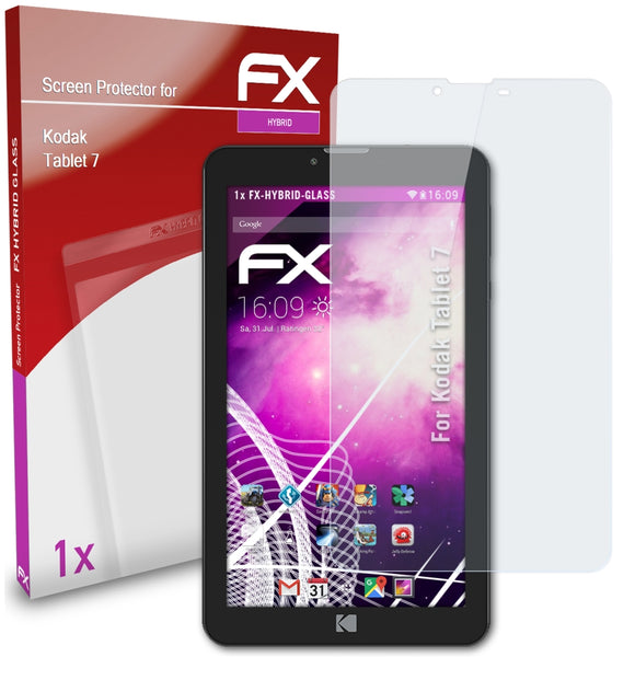 atFoliX FX-Hybrid-Glass Panzerglasfolie für Kodak Tablet 7