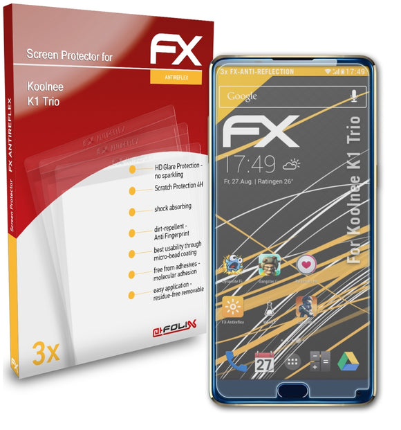 atFoliX FX-Antireflex Displayschutzfolie für Koolnee K1 Trio