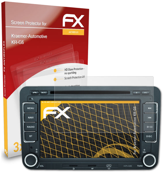 atFoliX FX-Antireflex Displayschutzfolie für Kraemer-Automotive KR-G6