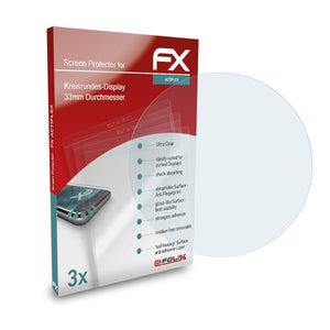 atFoliX FX-ActiFleX Displayschutzfolie für Kreisrundes-Display 33mm Durchmesser