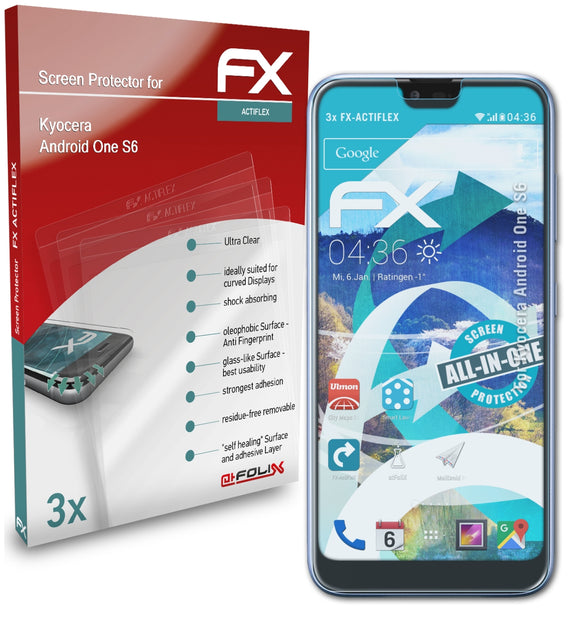 atFoliX FX-ActiFleX Displayschutzfolie für Kyocera Android One S6