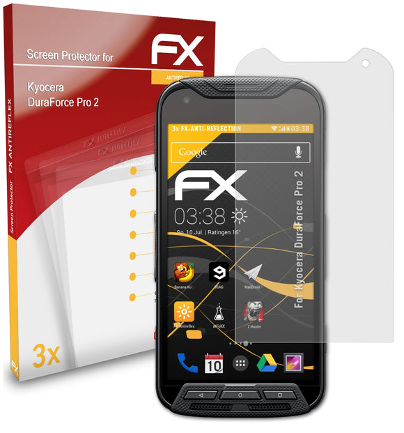 atFoliX FX-Antireflex Displayschutzfolie für Kyocera DuraForce Pro 2