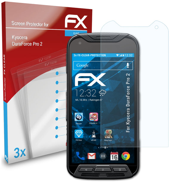 atFoliX FX-Clear Schutzfolie für Kyocera DuraForce Pro 2