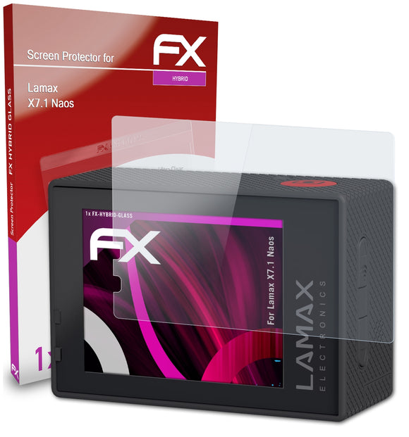 atFoliX FX-Hybrid-Glass Panzerglasfolie für Lamax X7.1 Naos