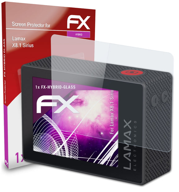 atFoliX FX-Hybrid-Glass Panzerglasfolie für Lamax X8.1 Sirius