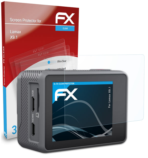 atFoliX FX-Clear Schutzfolie für Lamax X9.1