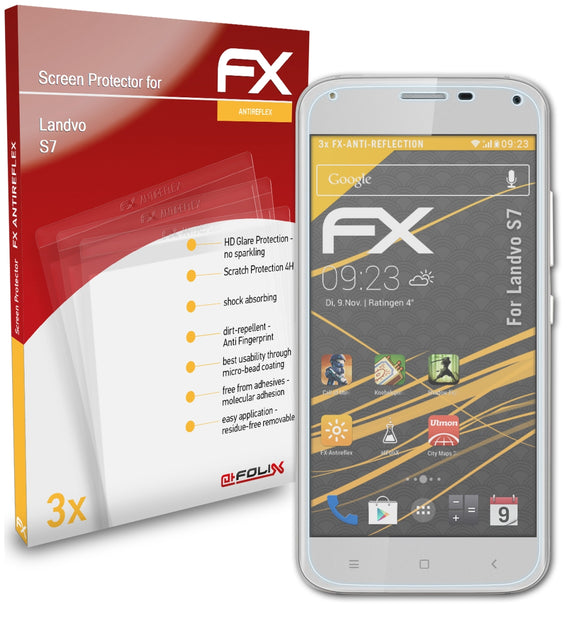 atFoliX FX-Antireflex Displayschutzfolie für Landvo S7