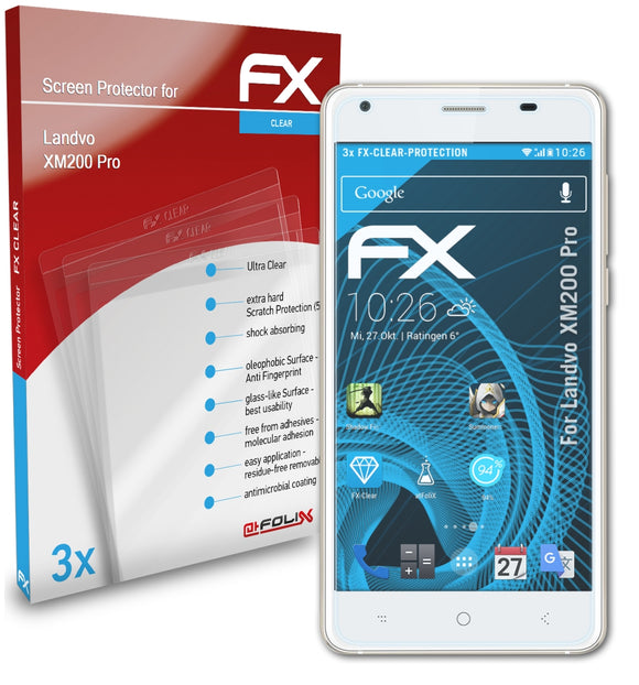 atFoliX FX-Clear Schutzfolie für Landvo XM200 Pro
