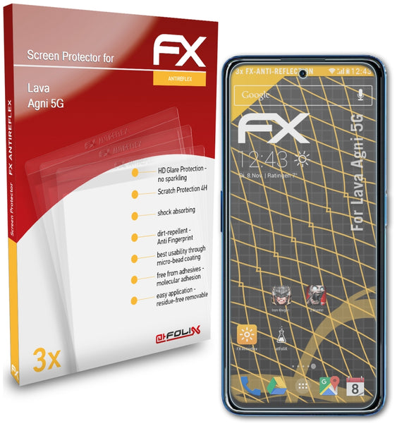 atFoliX FX-Antireflex Displayschutzfolie für Lava Agni 5G