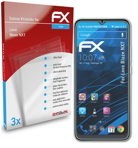 atFoliX FX-Clear Schutzfolie für Lava Blaze NXT