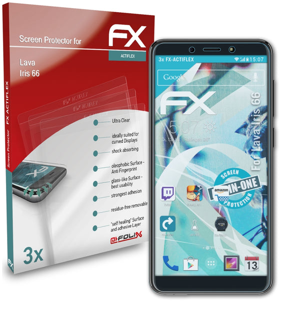 atFoliX FX-ActiFleX Displayschutzfolie für Lava Iris 66