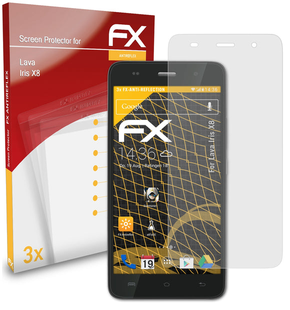 atFoliX FX-Antireflex Displayschutzfolie für Lava Iris X8