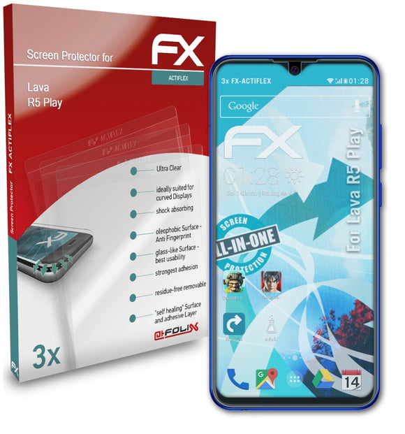 atFoliX FX-ActiFleX Displayschutzfolie für Lava R5 Play