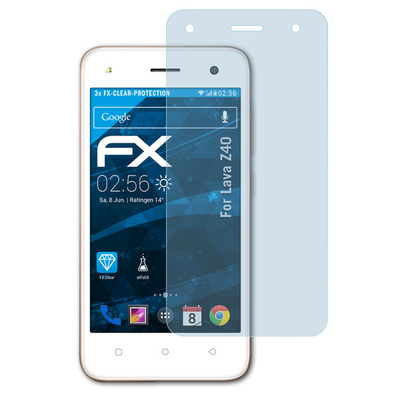 atFoliX FX-Clear Schutzfolie für Lava Z40