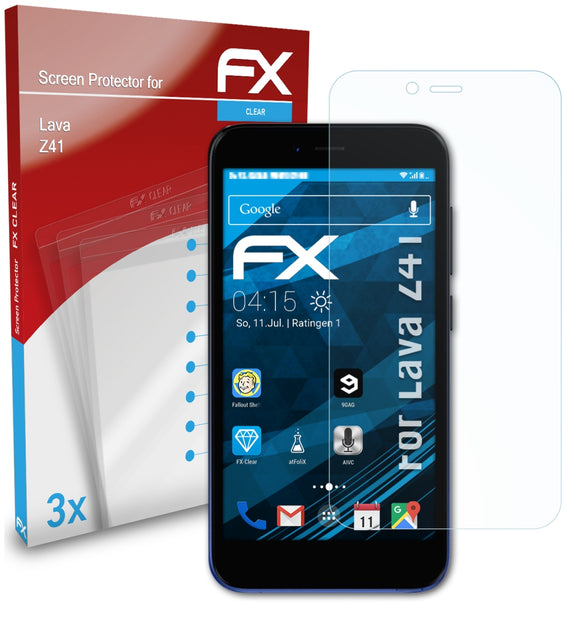 atFoliX FX-Clear Schutzfolie für Lava Z41
