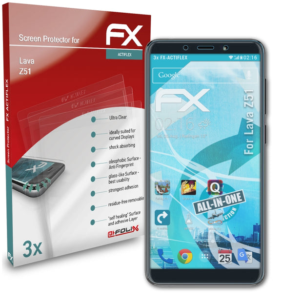 atFoliX FX-ActiFleX Displayschutzfolie für Lava Z51
